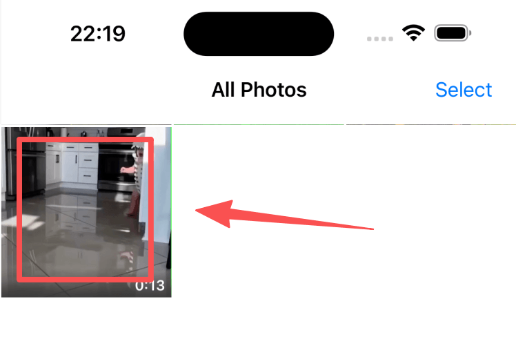 Open the Photos app to view the saved Threads video or image