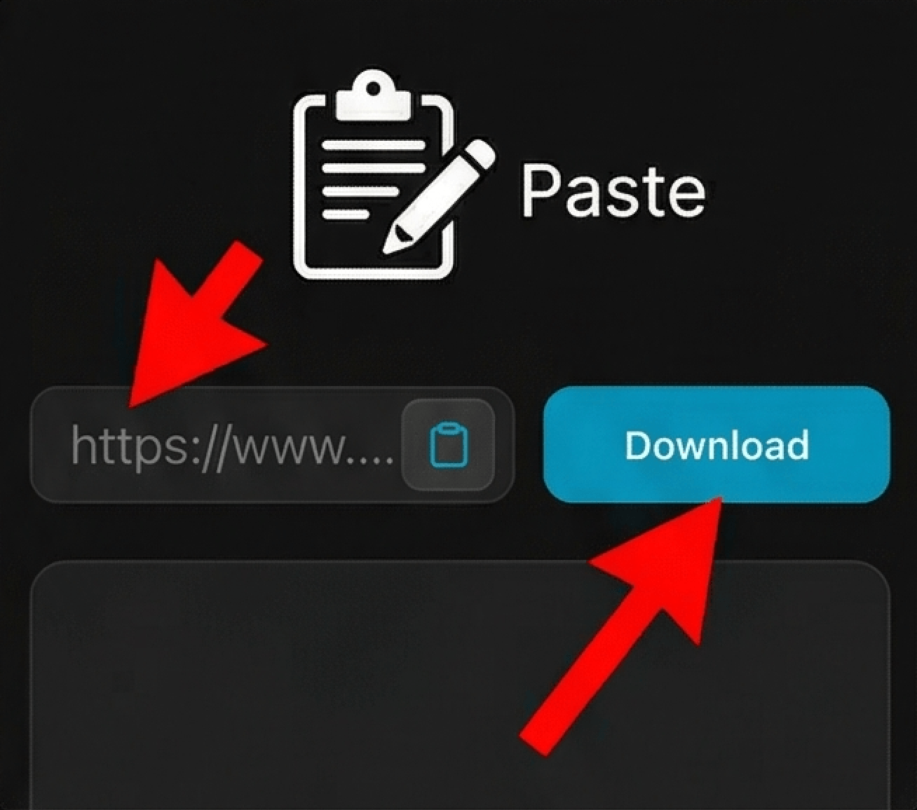 Paste it into the Threads video downloader
